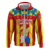 Valencian Community Flag Hoodie Autonomous Community of Spain - Wonder Print Shop