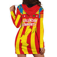 Valencian Community Flag Hoodie Dress Autonomous Community of Spain - Wonder Print Shop