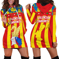 Valencian Community Flag Hoodie Dress Autonomous Community of Spain - Wonder Print Shop