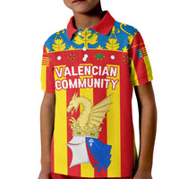 Valencian Community Flag Kid Polo Shirt Autonomous Community of Spain - Wonder Print Shop