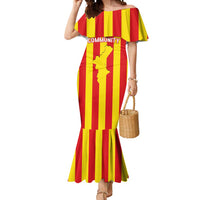 Valencian Community Flag Mermaid Dress Autonomous Community of Spain - Wonder Print Shop