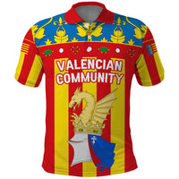 Valencian Community Flag Polo Shirt Autonomous Community of Spain - Wonder Print Shop