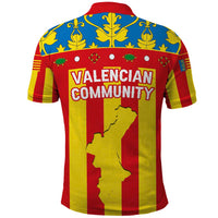 Valencian Community Flag Polo Shirt Autonomous Community of Spain - Wonder Print Shop