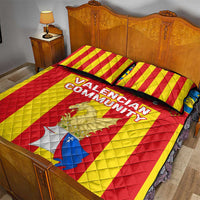 Valencian Community Flag Quilt Bed Set Autonomous Community of Spain - Wonder Print Shop