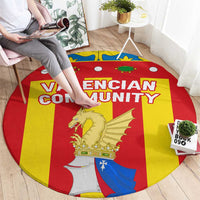 Valencian Community Flag Round Carpet Autonomous Community of Spain - Wonder Print Shop