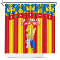 Valencian Community Flag Shower Curtain Autonomous Community of Spain - Wonder Print Shop