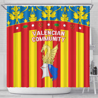 Valencian Community Flag Shower Curtain Autonomous Community of Spain - Wonder Print Shop