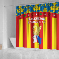 Valencian Community Flag Shower Curtain Autonomous Community of Spain - Wonder Print Shop