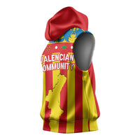 Valencian Community Flag Sleeveless Hoodie Autonomous Community of Spain - Wonder Print Shop