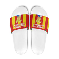 Valencian Community Flag Slide Sandals Autonomous Community of Spain - Wonder Print Shop