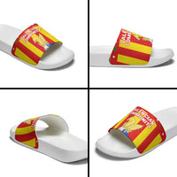 Valencian Community Flag Slide Sandals Autonomous Community of Spain - Wonder Print Shop