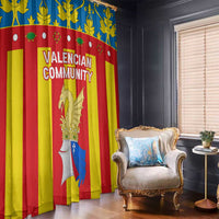 Valencian Community Flag Window Curtain Autonomous Community of Spain - Wonder Print Shop