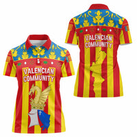 Valencian Community Flag Women Polo Shirt Autonomous Community of Spain - Wonder Print Shop