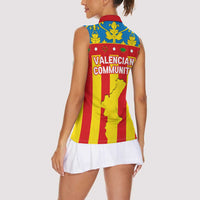 Valencian Community Flag Women Sleeveless Polo Shirt Autonomous Community of Spain - Wonder Print Shop