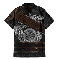 Viking Armor Family Matching Mermaid Dress and Hawaiian Shirt Vegvisir With Silver Chain Link - Wonder Print Shop