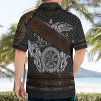 Viking Armor Hawaiian Shirt Vegvisir With Silver Chain Link - Wonder Print Shop