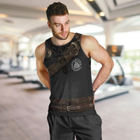 Viking Armor Men Tank Top Vegvisir With Silver Chain Link - Wonder Print Shop