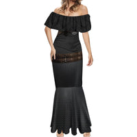 Viking Armor Mermaid Dress Vegvisir With Silver Chain Link - Wonder Print Shop