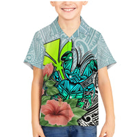 Polynesian Hawaii Family Matching Mermaid Dress and Hawaiian Shirt Kanaka with Crab Tribal tattoo - Wonder Print Shop