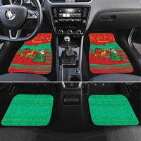 Mauritania Christmas Car Mats with Santa Claus Camel Gift Boxes Starry Sky and Desert Pattern Design - Wonder Print Shop