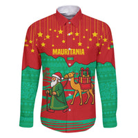 Mauritania Christmas Family Matching Puletasi and Hawaiian Shirt with Santa Claus Camel Gift Boxes Starry Sky and Desert Pattern Design - Wonder Print Shop