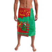 Mauritania Christmas Lavalava with Santa Claus Camel Gift Boxes Starry Sky and Desert Pattern Design - Wonder Print Shop