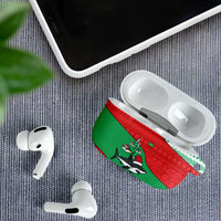 Mauritania Christmas AirPods Case with Santa Sharks Festive Fish Pattern and Red Green Holiday Design - Wonder Print Shop