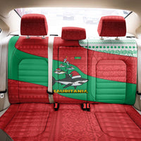 Mauritania Christmas Back Car Seat Cover with Santa Sharks Festive Fish Pattern and Red Green Holiday Design - Wonder Print Shop
