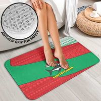 Mauritania Christmas Bathroom Set with Santa Sharks Festive Fish Pattern and Red Green Holiday Design - Wonder Print Shop