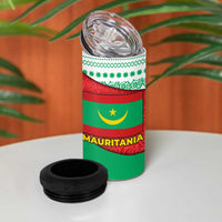 Mauritania Christmas 4 in 1 Can Cooler Tumbler with Santa Sharks Festive Fish Pattern and Red Green Holiday Design - Wonder Print Shop