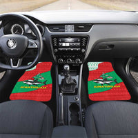 Mauritania Christmas Car Mats with Santa Sharks Festive Fish Pattern and Red Green Holiday Design - Wonder Print Shop