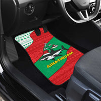 Mauritania Christmas Car Mats with Santa Sharks Festive Fish Pattern and Red Green Holiday Design - Wonder Print Shop