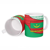 Mauritania Christmas Ceramic Mug with Santa Sharks Festive Fish Pattern and Red Green Holiday Design - Wonder Print Shop