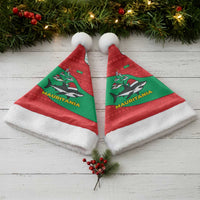Mauritania Christmas Santa Hat with Santa Sharks Festive Fish Pattern and Red Green Holiday Design - Wonder Print Shop