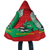 Mauritania Christmas Cloak with Santa Sharks Festive Fish Pattern and Red Green Holiday Design - Wonder Print Shop