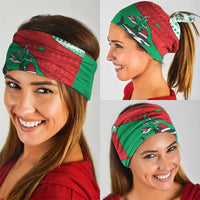 Mauritania Christmas Neck Gaiter with Santa Sharks Festive Fish Pattern and Red Green Holiday Design - Wonder Print Shop