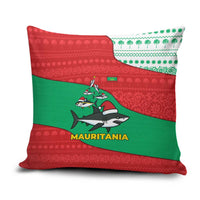Mauritania Christmas Pillow Cover with Santa Sharks Festive Fish Pattern and Red Green Holiday Design - Wonder Print Shop