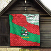 Mauritania Christmas Quilt with Santa Sharks Festive Fish Pattern and Red Green Holiday Design - Wonder Print Shop