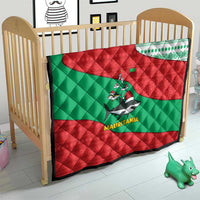 Mauritania Christmas Quilt with Santa Sharks Festive Fish Pattern and Red Green Holiday Design - Wonder Print Shop
