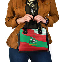 Mauritania Christmas Shoulder Handbag with Santa Sharks Festive Fish Pattern and Red Green Holiday Design - Wonder Print Shop