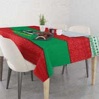 Mauritania Christmas Tablecloth with Santa Sharks Festive Fish Pattern and Red Green Holiday Design - Wonder Print Shop