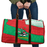 Mauritania Christmas Travel Bag with Santa Sharks Festive Fish Pattern and Red Green Holiday Design - Wonder Print Shop