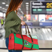 Mauritania Christmas Travel Bag with Santa Sharks Festive Fish Pattern and Red Green Holiday Design - Wonder Print Shop