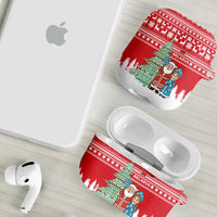 Belarus Christmas AirPods Case with Ded Moroz Snow Maiden Christmas Tree and Nordic Pattern Design - Wonder Print Shop