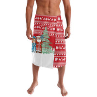 Belarus Christmas Lavalava with Ded Moroz Snow Maiden Christmas Tree and Nordic Pattern Design - Wonder Print Shop