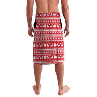 Belarus Christmas Lavalava with Ded Moroz Snow Maiden Christmas Tree and Nordic Pattern Design - Wonder Print Shop