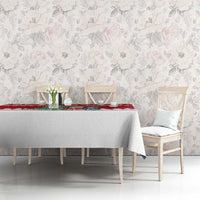 Belarus Christmas Tablecloth with Ded Moroz Snow Maiden Christmas Tree and Nordic Pattern Design - Wonder Print Shop