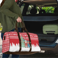 Belarus Christmas Travel Bag with Ded Moroz Snow Maiden Christmas Tree and Nordic Pattern Design - Wonder Print Shop