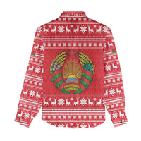 Belarus Christmas Women Casual Shirt with Santa Gingerbread Playing Chess National Emblem and Nordic Pattern Design - Wonder Print Shop