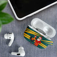 Sri Lanka Christmas AirPods Case with Santa Claus Rooster Festive Pattern and National Flag Design - Wonder Print Shop